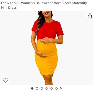 Winnie the Pooh maternity dress costume and Pooh ears